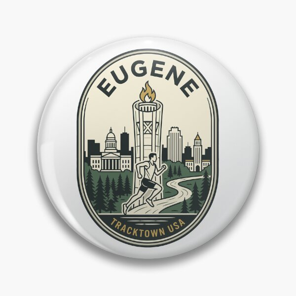 Item preview, Vintage Eugene Oregon TrackTown USA Runner Badge designed and sold by k3rstman1.