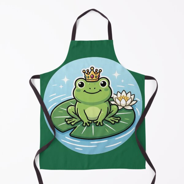 Item preview, Cute Crown Frog on Lily Pad – Whimsical Cartoon Frog Prince Aesthetic designed and sold by ArtsyExplorer.