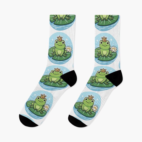 Item preview, Cute Crown Frog on Lily Pad – Whimsical Cartoon Frog Prince Aesthetic designed and sold by ArtsyExplorer.
