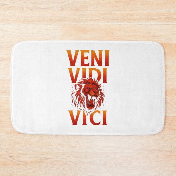 Item preview, Veni Vidi Vici Roaring Lion King Ancient Roman Quote Distressed Vintage Art designed and sold by Supergrafix07.
