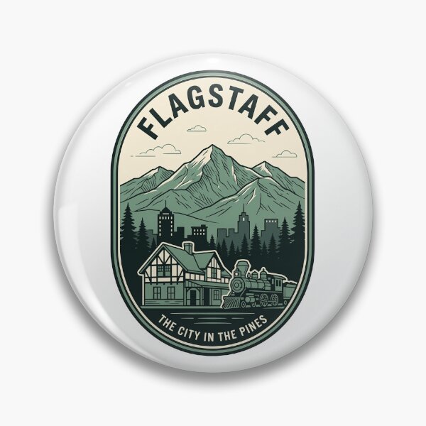 Item preview, Retro Flagstaff Arizona City In The Pines Badge designed and sold by k3rstman1.