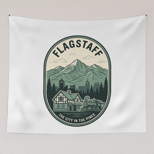 Item preview, Retro Flagstaff Arizona City In The Pines Badge designed and sold by k3rstman1.
