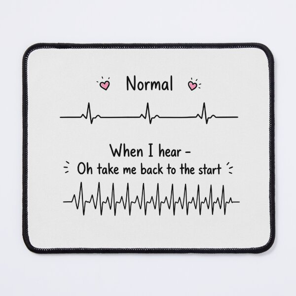 Item preview, Oh Take Me Back to the Start Heartbeat EKG Music Fan Tee designed and sold by Fanverse Merchandise.
