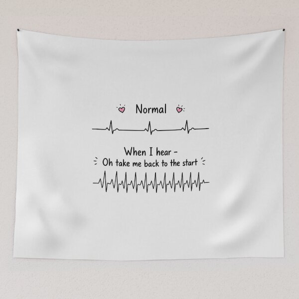Item preview, Oh Take Me Back to the Start Heartbeat EKG Music Fan Tee designed and sold by Fanverse Merchandise.