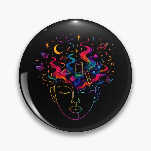 Item preview, Technicolor Cosmic Mind Galaxy Dreamer Psychedelic Face Art designed and sold by Fanverse Merchandise.