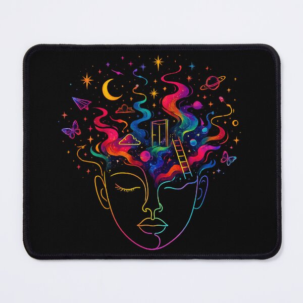 Item preview, Technicolor Cosmic Mind Galaxy Dreamer Psychedelic Face Art designed and sold by Fanverse Merchandise.