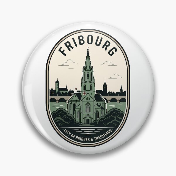 Item preview, Vintage Fribourg Switzerland Travel Badge Emblem designed and sold by k3rstman1.