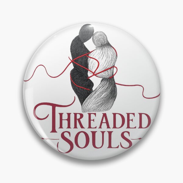 Item preview, Threaded Souls Red String of Fate Design, Destiny Love Illustration, Soulmate Connection Art for Couples designed and sold by JagrDesigns.
