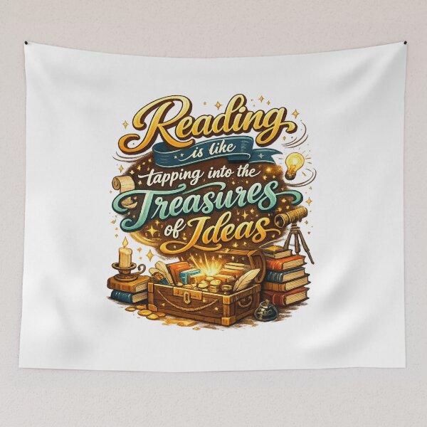 Item preview, Reading Is Like Tapping Into the Treasures of Ideas designed and sold by ChenryConcepts.