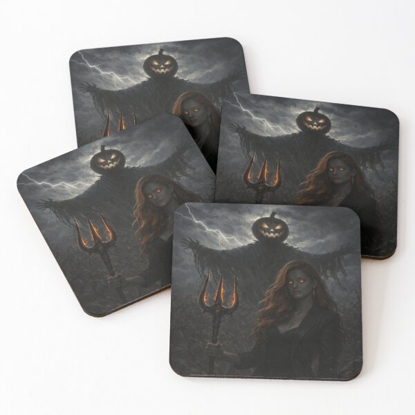 Item preview, Headless Horseman Dark Sorceress in Cornfield – Gothic Halloween Fantasy Art designed and sold by TheHorsemanRidesAgain.