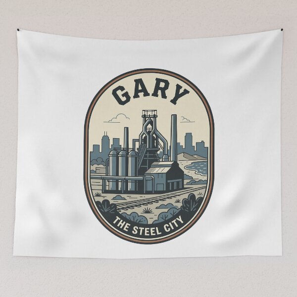 Item preview, Vintage Gary Indiana Steel City Industrial Badge designed and sold by k3rstman1.