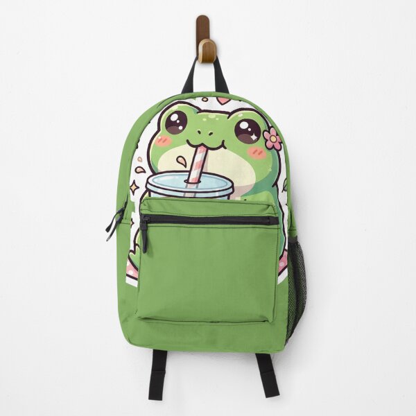 Item preview, Cute Frog Drinking Bubble Tea – Kawaii Frog Boba Aesthetic Illustration designed and sold by ArtsyExplorer.
