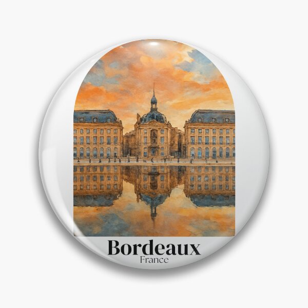 Item preview, Bordeaux, France - painting of the Place de la Bourse - travel souvenir gift designed and sold by 26LN.