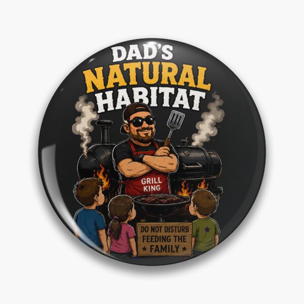 Item preview, Dad’s Natural Habitat Funny BBQ Grill Shirt designed and sold by PINK FREE.