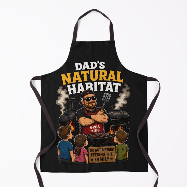Item preview, Dad’s Natural Habitat Funny BBQ Grill Shirt designed and sold by PINK FREE.