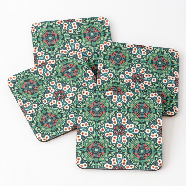 Item preview, Teal and Terracotta Tribal Geometric Mandalas Pattern designed and sold by mrhighsky.