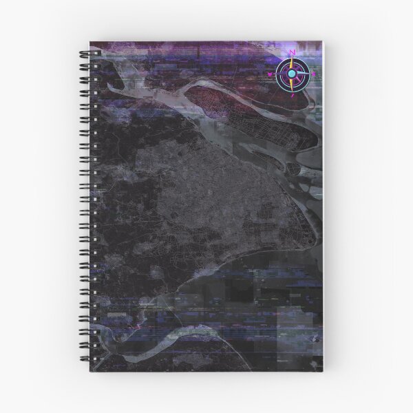 Item preview, Purple Cyberpunk map of Shanghai streets satellite style designed and sold by Tiffany Munro.
