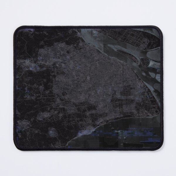 Item preview, Purple Cyberpunk map of Shanghai streets satellite style designed and sold by Tiffany Munro.