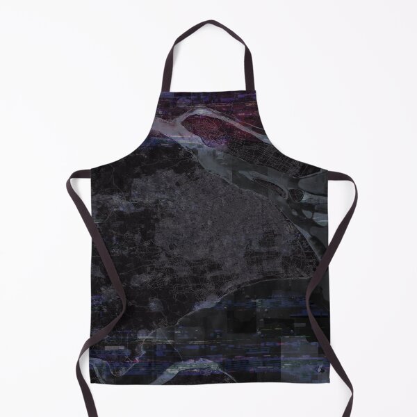 Item preview, Purple Cyberpunk map of Shanghai streets satellite style designed and sold by Tiffany Munro.
