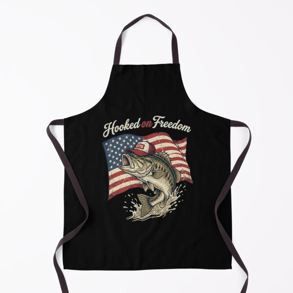 Item preview, Fishing Hooked On Freedom Patriotic USA designed and sold by dudelinart.