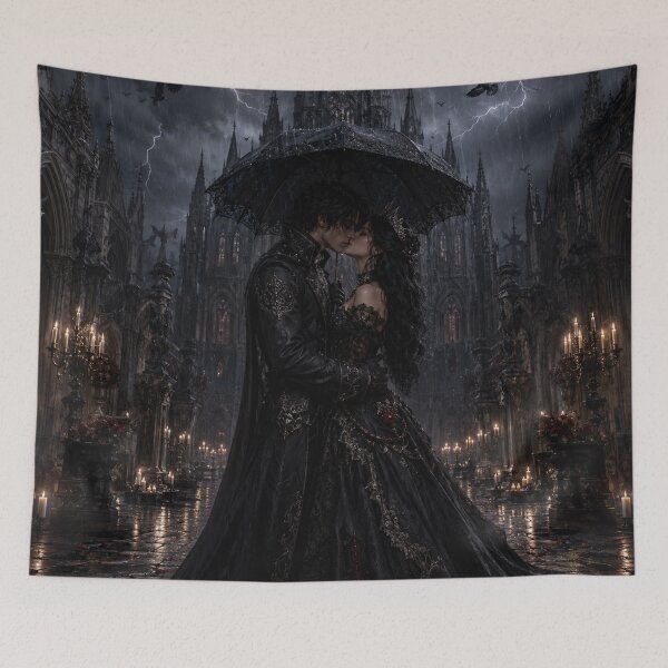 Item preview, Gothic Cathedral Rain Kiss | Dark Fantasy Romance designed and sold by kabucino.