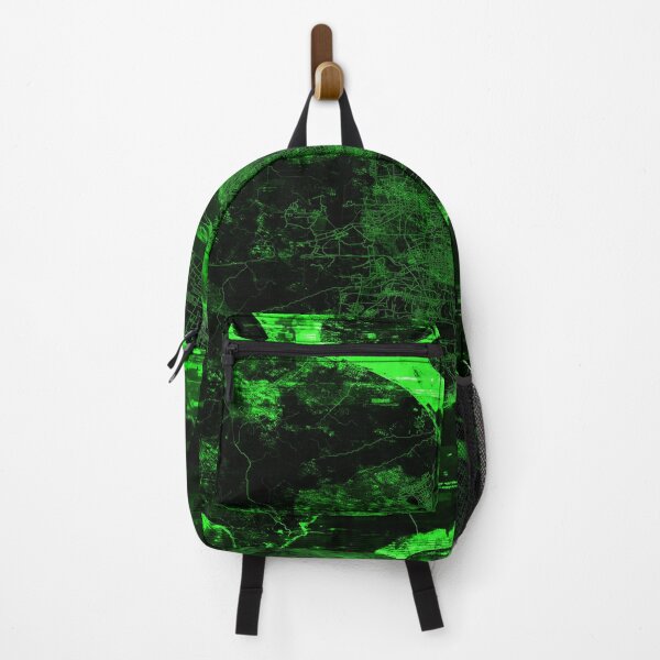 Item preview, Green Cyberpunk map of Shanghai streets satellite style designed and sold by Tiffany Munro.