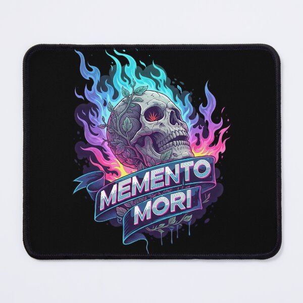 Item preview, Memento Mori Skull with Cosmic Purple Blue Flames designed and sold by nuel-art.