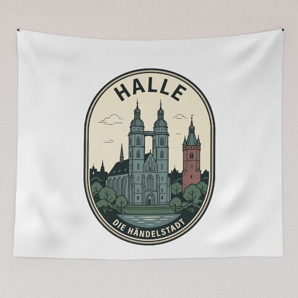 Item preview, Halle Die Händelstadt Germany Vintage City Badge designed and sold by k3rstman1.