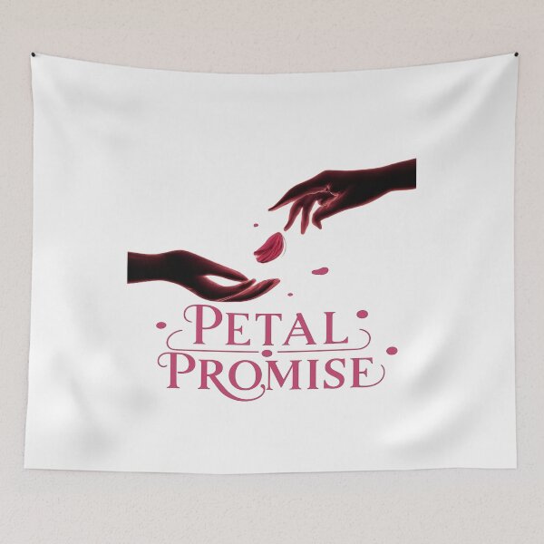 Item preview, Petal Promise Falling Flower Petal Design, Romantic Love Illustration, Delicate Commitment Art for Couples designed and sold by JagrDesigns.