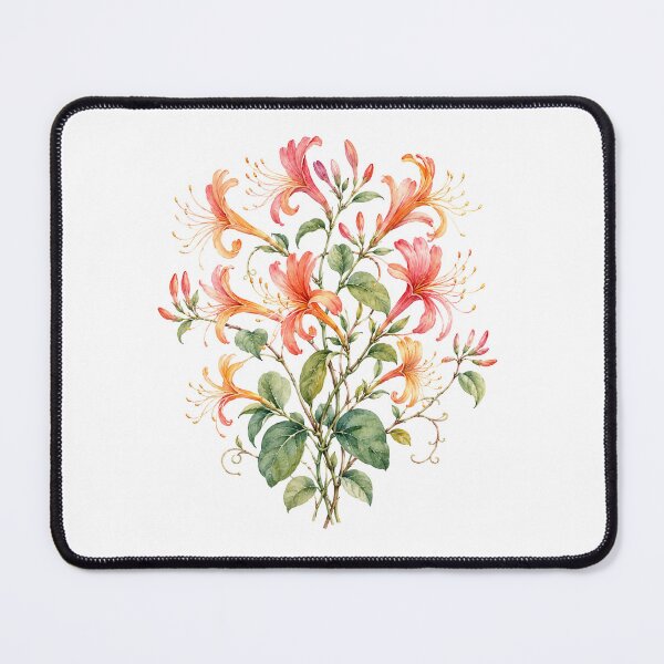 Item preview, Watercolor Honeysuckle Floral Art designed and sold by Tropical art.
