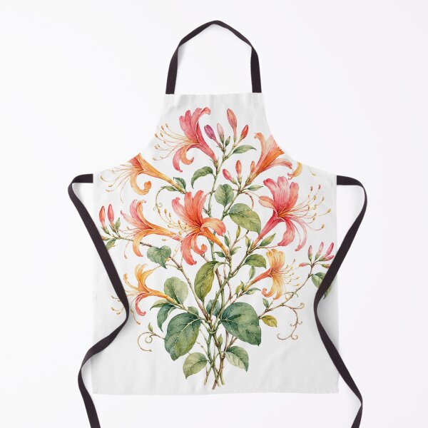 Item preview, Watercolor Honeysuckle Floral Art designed and sold by Tropical art.