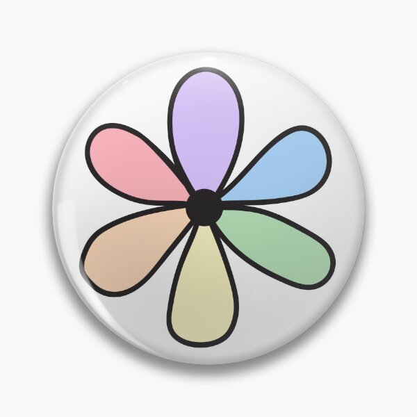 Item preview, Minimalist pastel rainbow flower with black outline designed and sold by Zitality.
