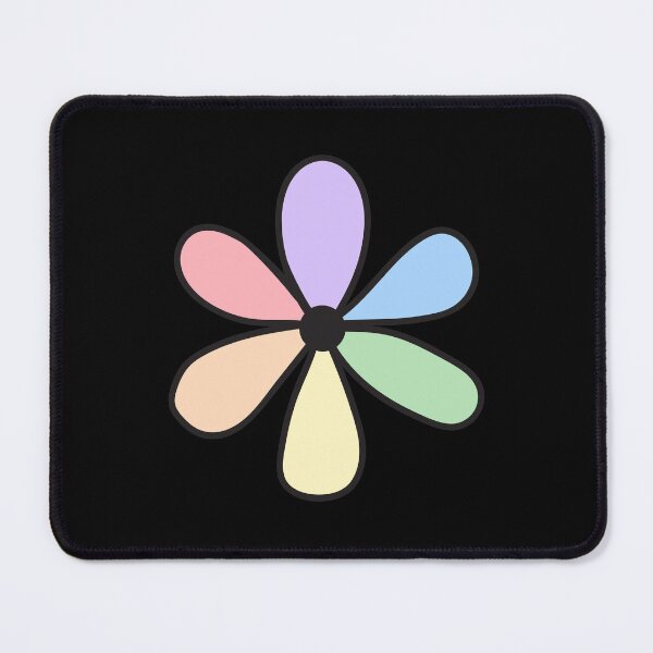 Item preview, Minimalist pastel rainbow flower with black outline designed and sold by Zitality.