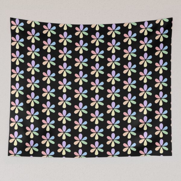 Item preview, Minimalist pastel rainbow flower with black outline designed and sold by Zitality.