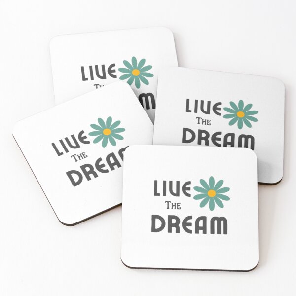 Item preview, Live The Dream Motivational Typography designed and sold by CozyQuotePrints.