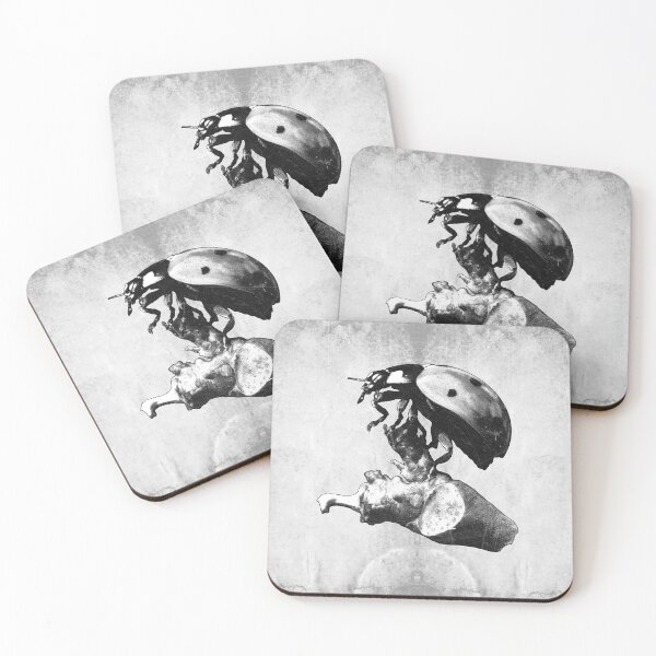 Item preview, Ladybird Beetle Dark Natural History Macro Art designed and sold by Ghoul Enterprises.