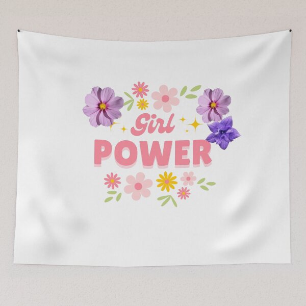 Item preview, Girl Power Floral Aesthetic Typography Design designed and sold by RushVibeWear.