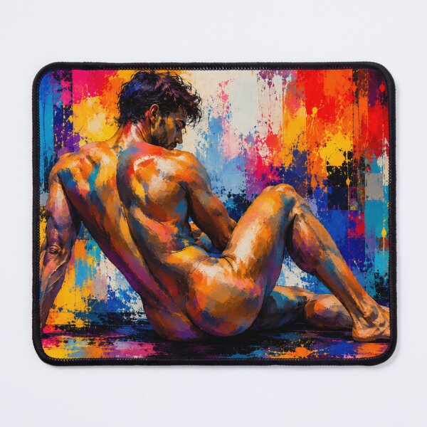 Item preview, Colorful Abstract Nude Figure designed and sold by SilentMoodArt.