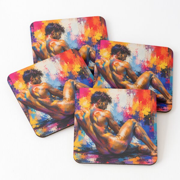 Item preview, Colorful Abstract Nude Figure designed and sold by SilentMoodArt.