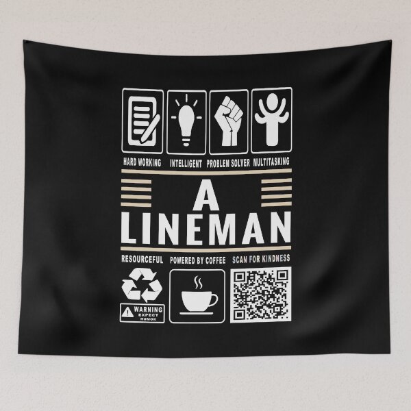 Item preview, Funny Lineman Job Description Icons QR Code designed and sold by MerchMaxxing.
