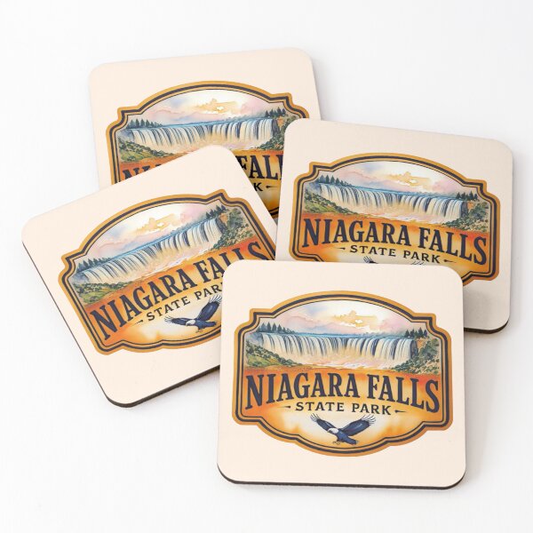Item preview, Niagara Falls State Park Vintage Travel Badge designed and sold by MoxisWatercolor.