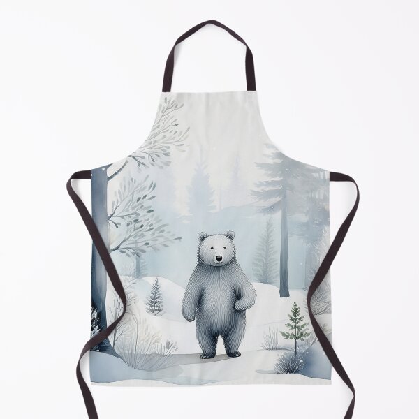 Item preview, Cute Polar Bear in Winter Forest Illustration – Snowy Woodland Animal Art, Baby Bear Drawing, Nursery Decor, Cozy Winter Scene designed and sold by Wildflower Mama Designs.