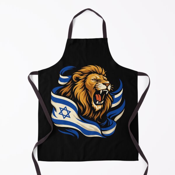 Item preview, Roaring Lion of Judah Israel Flag Art designed and sold by crouchingpixel.