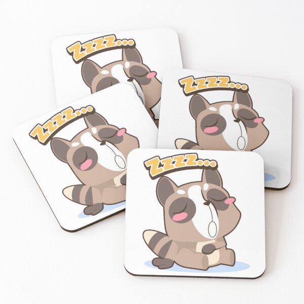 Item preview, Kawaii Sleeping Raccoon Sticker - Funny ZZZ Snoring Animal designed and sold by ZYNORAworld.