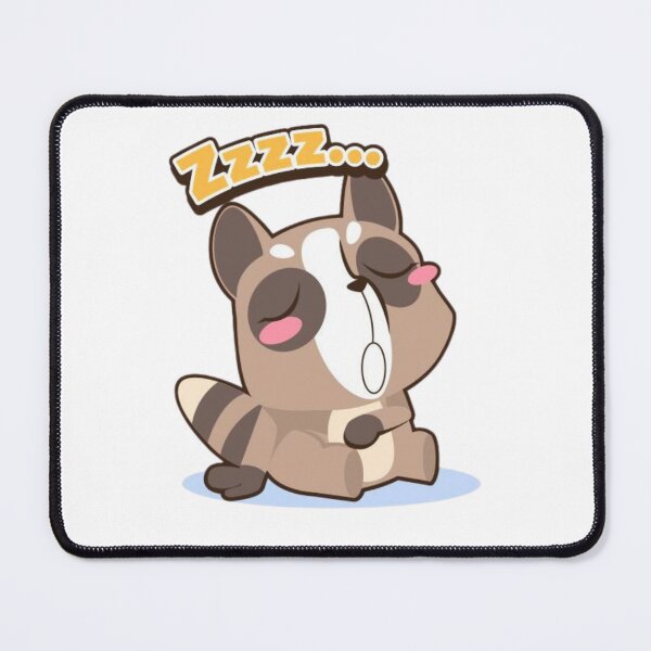 Item preview, Kawaii Sleeping Raccoon Sticker - Funny ZZZ Snoring Animal designed and sold by ZYNORAworld.