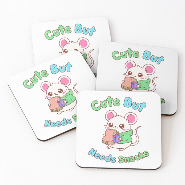 Item preview, Cute Kawaii Mouse Eating Snacks Illustration designed and sold by littleflabby.