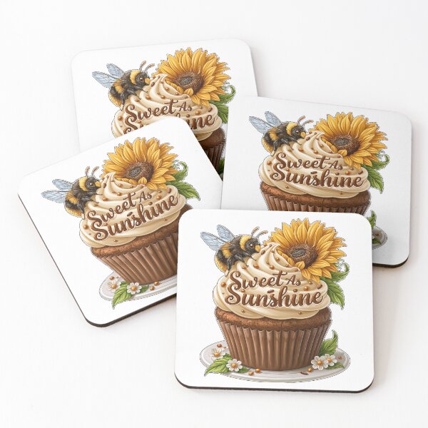 Item preview, Sweet As Sunshine Sunflower Bee Cupcake designed and sold by Marcikart.