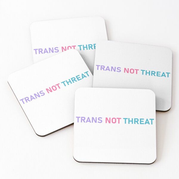Item preview, Trans Not Threat Typography Design | Trans Pride LGBTQ+ Statement designed and sold by SarkisovaNune.