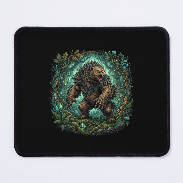 Item preview, Ferocious Owlbear Forest Monster Fantasy Roleplaying Art designed and sold by Fenay Designs.