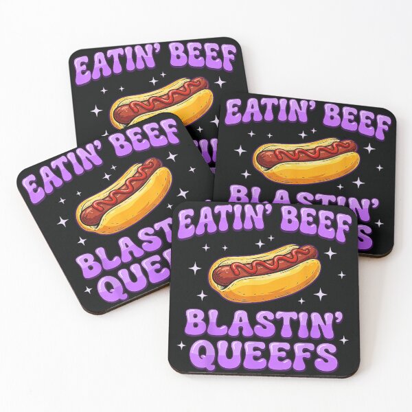 Item preview, Eatin Beef Blasting Queefs Funny Hot Dog Fast Food Humor Graphic designed and sold by Phil Ben.